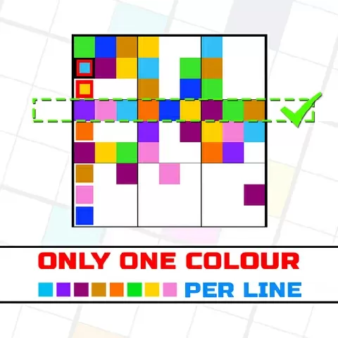 Only 1 color per line